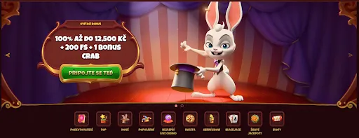 Magius Casino hlavní stránka